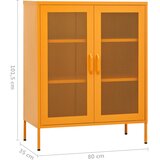 Ormarić za pohranu žute boje senfa 80x35x101,5 cm čelik | shoptok.hr