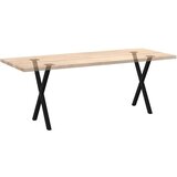 vidaXL noge za jedilno mizo x-oblika 2 kosa črna 60x(72-73) cm jeklo | Shoptok.si