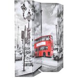 Furnova Zložljiv paravan 160x170 cm londonski avtobus črn in bel, (21929741) | Shoptok.si