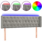 Maison Chic led posteljno vzglavje - vzglavna omarica - nočna omarica svetlo sivo 163x16x78/88 cm žamet, (21711698) Cene