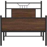  Posteljni okvir brez vzmetnice hrast 90x200 cm inženirski les, (21829397) | Shoptok.si