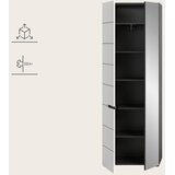 Livetastic Garderobna Omara Canu, Bela, Siva | Shoptok.si