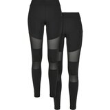 Urban Classics Women's Tech Mesh Leggings 2-Pack Black+Black | ePonuda.com