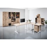 Voleo pisalna miza leseni material barve hrasta | Shoptok.si