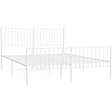  Metalni okvir kreveta uzglavlje i podnožje bijeli 160x200 cm | Eponuda.com