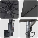  Vrtni suncobran Antracit 248,5 x 247,5 x 160 cm | shoptok.hr