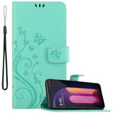 Cadorabo LG V60 ThinQ in klasično srebrno - ovitek v cvetličnem dizajnu z magnetnim zapiranjem, stoječo funkcijo in režami za kartice, (20860201) | Shoptok.si