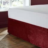 Catherine Lansfield Crvena navlaka za okvir kreveta s gumom od samta 152x198 cm Kingsley – | shoptok.hr