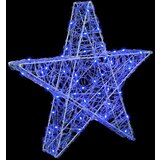 vidaXL 3D zvezda med 50 LED Modra 55 x 53.5 x 10 cm Akril | Shoptok.si
