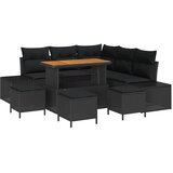  Sjedeća garnitura za vrt 9 kom. Crna Poli ratan 110 x 55 x 71 cm | Shoptok.si