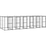 Vanjski kavez za pse s krovom čelični 14,52 m² | shoptok.hr