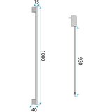 Toolight Zidna lampa LED LHJ064-W 100cm crna | shoptok.hr
