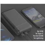 Platinet Power Bank 30.000mAh, Li-Polymer, LED indikator, Type-C, črna | Shoptok.si