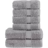 vidaXL Komplet brisač iz bombaža 6-delni siva 600gsm 100% bombaž Cene