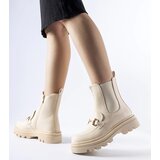 Gemre Beige ankle boots with visible protector Sailetto | Shoptok.si