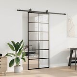  Klizna vrata s priborom crna 90 x 205 cm od ESG stakla | Eponuda.com