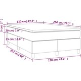 S oprugama i madracem tamnosivi 120 x 200 cm od tkanine | shoptok.hr
