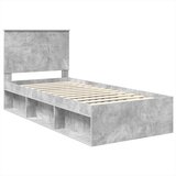  Krevetna konstrukcija Beton 90 x 200 cm Čvrsto borovo drvo | shoptok.hr