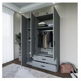 Hanah home Hanah Kućni ormar Yaman Luna 1600-037, 120x181x45 cm, Siva | Eponuda.ba