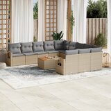  12-dijelni set vrtnih sofa s jastucima bež od poliratana | shoptok.hr