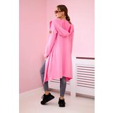 Kesi Long cardigan with hood light pink | Shoptok.si