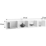 MID.YOU Stenski Regal Honsa, Barva Oreha | Shoptok.si