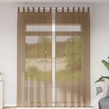 Voile zavjese s petljama 2 kom svijetlosmeđe 140x260 cm Cene