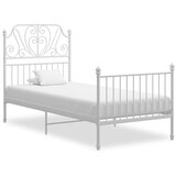Maison Chic Posteljni okvir - Enojna postelja - Postelja za odrasle bel kovinski 100x200 cm-J6382, (21759520) | Shoptok.si