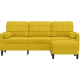  Trosjed s tabureom žuti 180 cm baršunasti | shoptok.hr