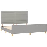  Okvir za krevet bez madraca svjetlosivi 160 x 200 cm od tkanine | shoptok.hr