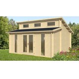 Male kuće Drvena kuća LANGEOOG C 510 &amp;times; 410 cm sa &amp;scaron;indrom Slike