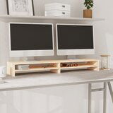 The Living Store Stojalo za zaslon 100x24x13 cm trdna borovina - Stojalo Za Zaslon, (21375600) | Shoptok.si