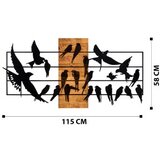 WALLXPERT dekorativni drveni zidni pribor figure laste crna - orah boja | ePonuda.com