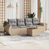 vidaXL 5-dijelni vrtni set sofa s jastucima bež od poliratana | shoptok.hr