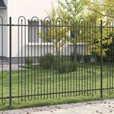  Spike Lok Ograja Črna 200 x 200 cm Prašno lakirano jeklo, (5000157993) | Shoptok.si