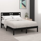 Furnova Posteljni okvir črn iz trdne borovine 140x190 cm, (21940751) Cene
