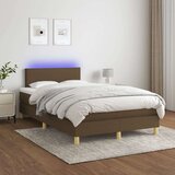  Box spring s madracem LED tamnosmeđi 120x200 cm tkanina Cijene
