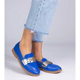 Gemre Blue faux leather moccasins with rhinestones Berita | Shoptok.si