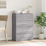  Komoda siva sonoma 60x31x84 cm inženirski les | Shoptok.si