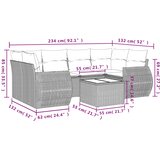  7-dijelni set vrtnih sofa sivi od poliratana | shoptok.hr