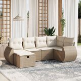 vidaXL 6-dijelni set vrtnih sofa s jastucima bež od poliratana | shoptok.hr
