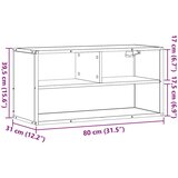 vidaXL TV omarica siva sonoma 80x31x39,5 cm inženirski les in kovina | Shoptok.si