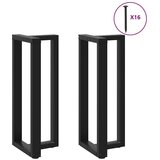 vidaXL Noge za barski stol T-oblika 2 kom crne 40x35x(100-101)cm čelik | shoptok.hr