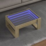 Furnova Klubska mizica z neskončnimi LED sonoma hrast 70x53x30 cm, (21915448) Cene
