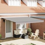 vidaXL retraktilna tenda svetlo siva 400x300 cm | Shoptok.si