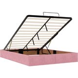  Otomanska postelja z vzmetnicami roza 140x190cm žamet, (22054037) | Shoptok.si