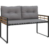  Drvena klupska klupa s jastukom Svijetlo siva 114 x 55 x 77 cm | shoptok.hr