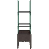  Vrtna sadilica s rešetkom smeđa 80 x 40 x 142,5 cm PP | Eponuda.com