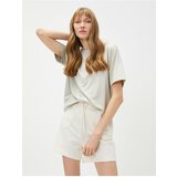 Koton Pajama Top - Gray - Short Cene