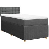  Okvir kreveta s oprugama i madrac tamnosivi 80x200cm od tkanine | shoptok.hr